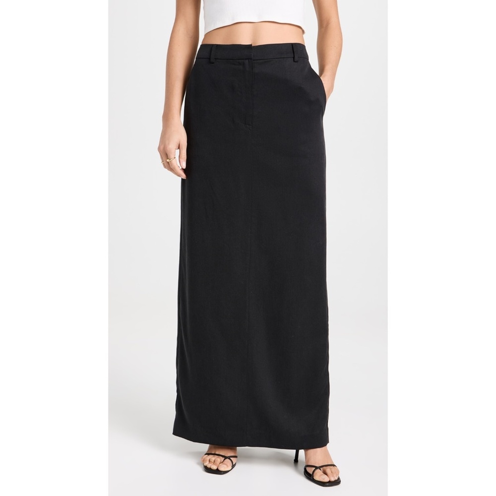 NEW Reformation Cairo Maxi Skirt Black 12